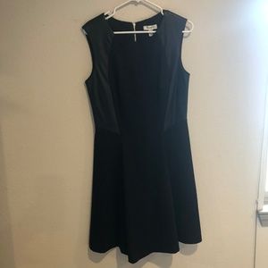 Dress Barn Black Dress with Faux Leather Trim